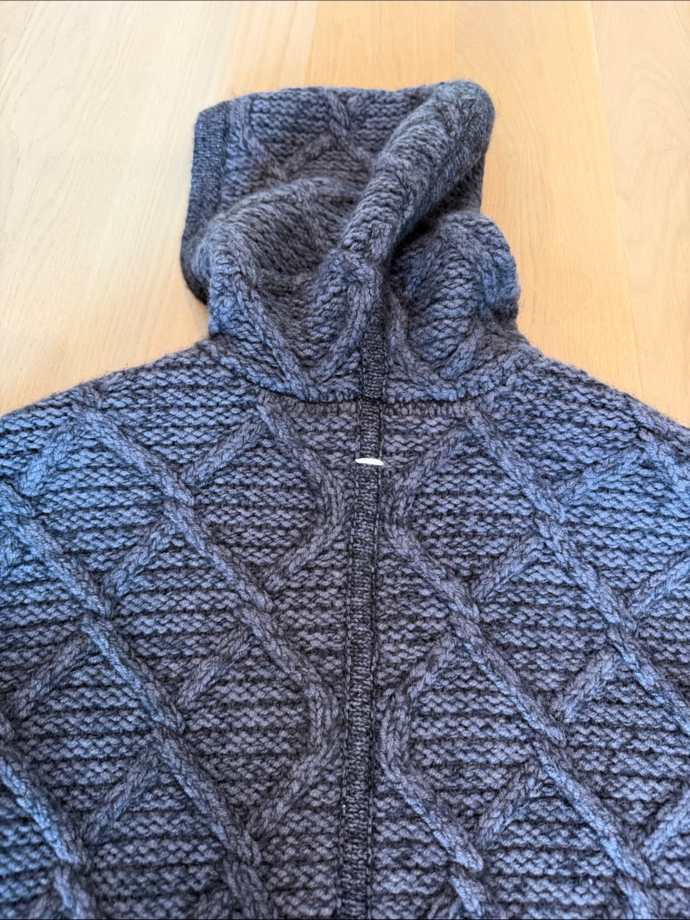 rag & bone Men's Navy Quilted Zip-Up Hoodie Sweater - Picture 14 of 15
